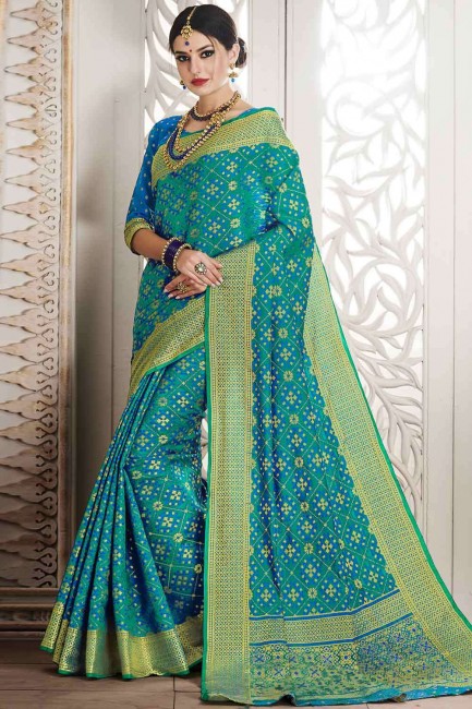 Green South Indian Saree Silk