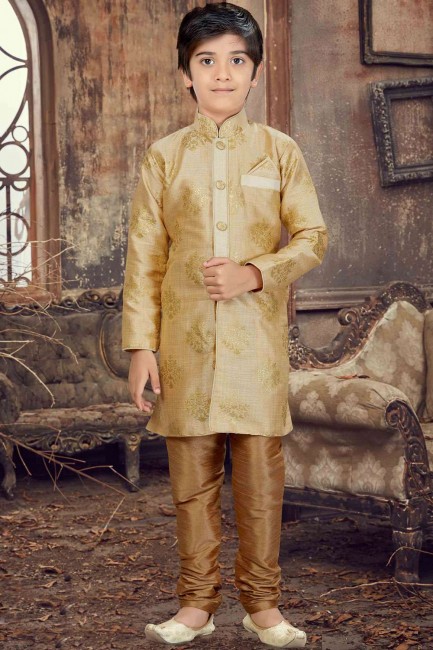 Golden Silk Sherwani
