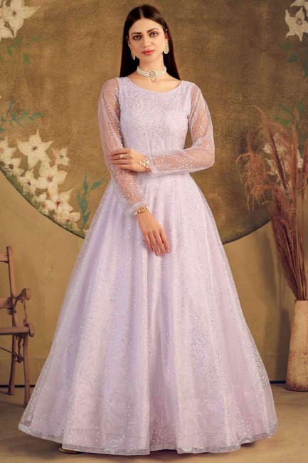 Violet Net Gown Dress
