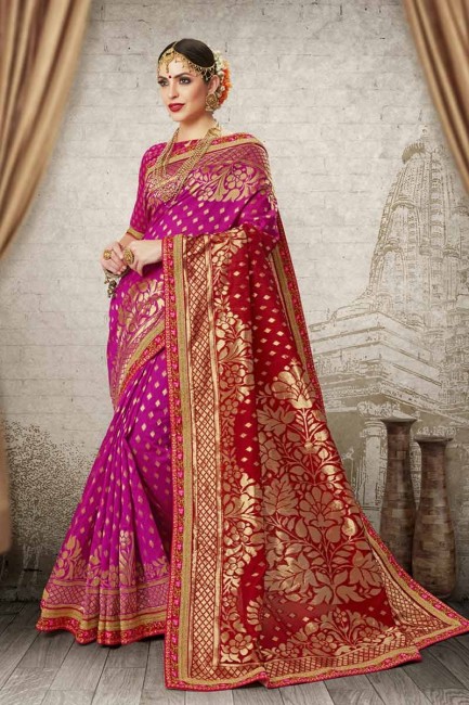 Ravishing Majenta Silk saree