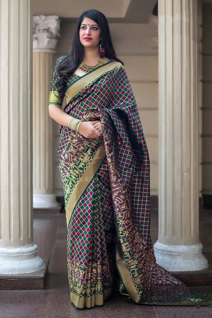 MultiColor Banarasi Silk saree