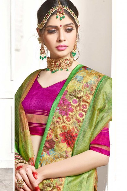 Ravishing Green color Art Silk saree