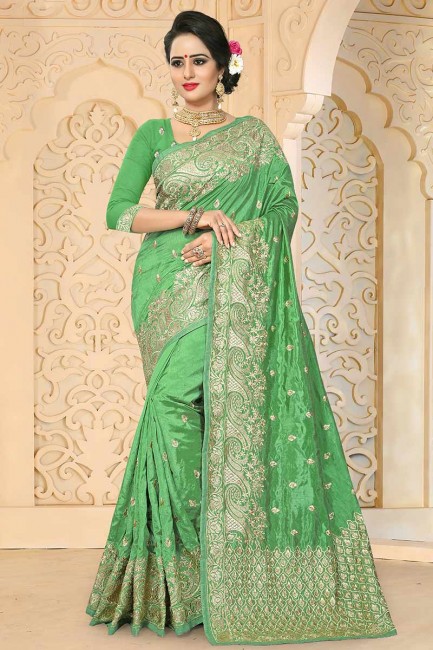 Alluring Green Art Silk saree