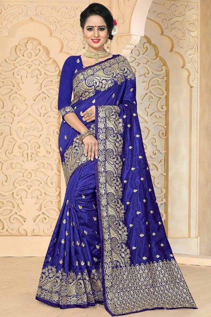Appealing Blue Art Silk saree
