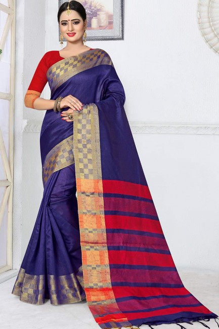 Fashionable Violet Kanjivaram Art Silk saree