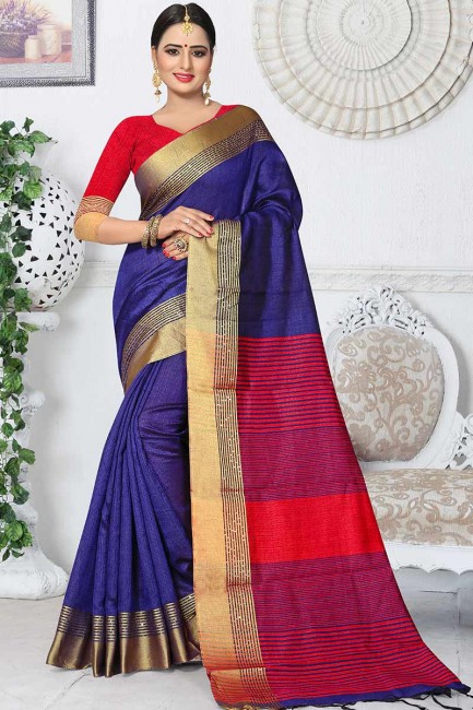 Classy Violet Kanjivaram Art Silk saree
