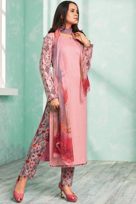 Light Pink Cotton Salwar Kameez
