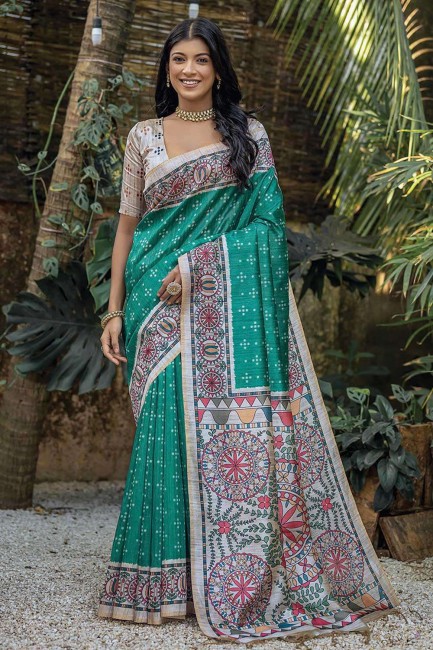 Saree Rama  Tussar silk with Printed