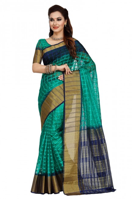 Rama Green Silk Saree