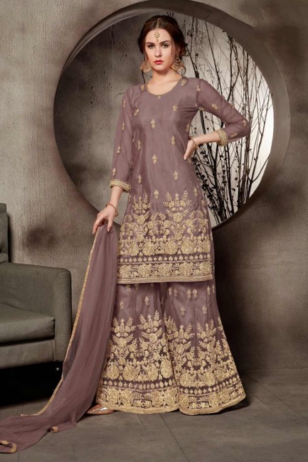  Net Palazzo Suits with dupatta