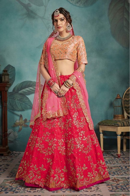 Gorgeous Red Art silk Lehenga Choli