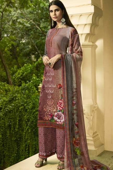 Elegant Multicolor Crepe Palazzo Suits with Crepe