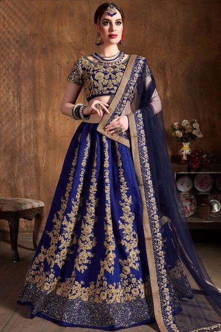 Designer Royal blue Art silk Lehenga Choli