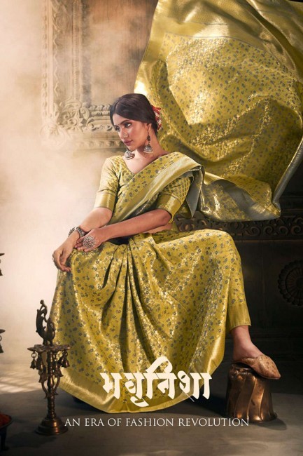 Pear Green Weaving Art Silk Banarasi Saree