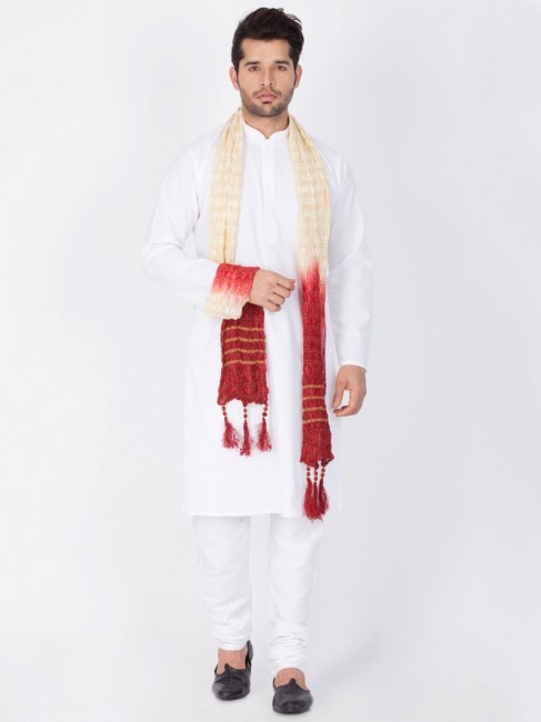Designer White Cotton Ethnic Wear Kurta Readymade Kurta Payjama