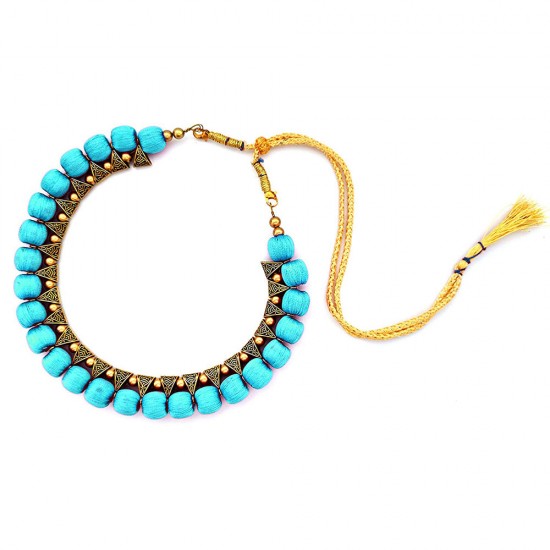 Sky Blue Beads Necklace