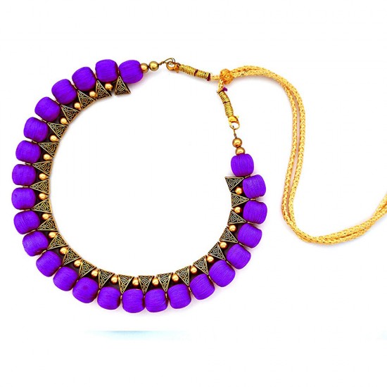 Dark Purple Beads Necklace