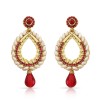 Stones & Beads Black, Red & Golden Earrings