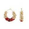 Beads White,Red,Black & Golden Earrings