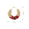 Beads White,Red,Black & Golden Earrings