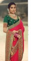 Enticing Saree in Dark Pink Silk with Embroidered