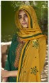 Satin Patiala Suit with Cotton in Green