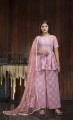 Georgette Palazzo Suit in Pink with Georgette