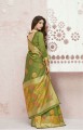 Appealing Green Saree with Weaving Silk