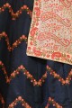 Navy Blue Lehenga Choli with Embroidery Silk