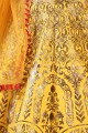 Yellow,white Silk Lehenga Choli
