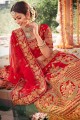 Classy Red color Silk Lehenga Choli