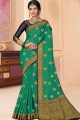 Green Weaving Saree in Silk & Tissue