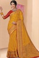 Silk & Tissue Saree with Weaving in Yellow