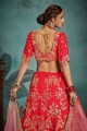 Delicate Red color Art Silk Lehenga Choli