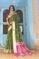 Green color Silk Handloom South Indian Saree