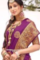 Purple color Dolla Silk South Indian Saree