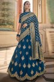 Blue color Handloom Silk Lehenga Choli