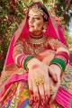 Latest Multi color Banarasi Silk Lehenga Choli
