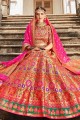 Designer Multi color Banarasi Silk Lehenga Choli
