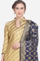 Stunning Gold color Jacquard Palazzo Suit
