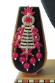 Stones pearls Rani pink Necklace