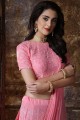 Dusty Pink Georgette Lehenga Choli with Embroidery