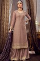Light Brown Sharara Suit with Georgette