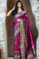 Silk Saree with Weaving in Purple