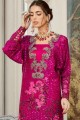 Rani Pink Net Palazzo Suit with Net