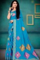 Classy Saree in Green Silk with Weaving