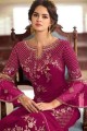 Georgette Palazzo Suit in Pink