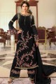 Black Georgette Palazzo Suit with Georgette