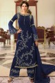 Navy Blue Georgette Palazzo Pant Palazzo Suit