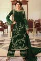 Elegant Green Palazzo Suit with Georgette